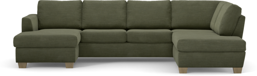 Friday - 3-sits soffa med schäslong vänster och divan höger - Grön