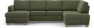 Friday - 3-sits soffa med schäslong vänster och divan höger - Grön