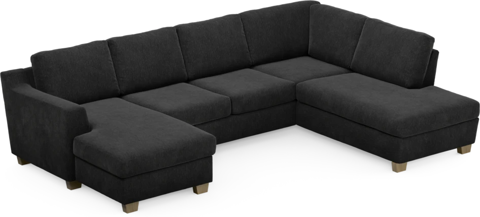 Friday - 3-sits soffa med schäslong vänster och divan höger - Blå