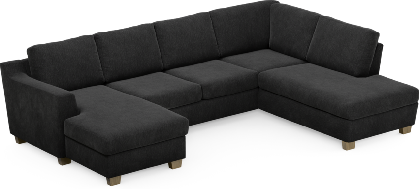 Friday - 3-sits soffa med schäslong vänster och divan höger - Blå