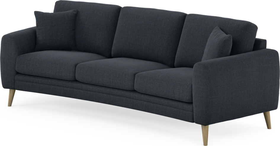 Eden - 3-sits soffa svängd - Blå