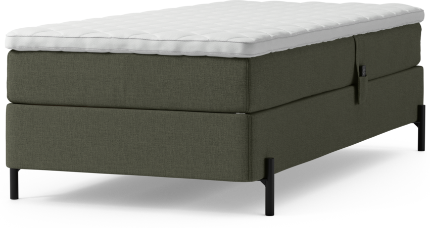 Delux Sense - Ställbar säng, enkelsäng med bäddmadrass och sängben