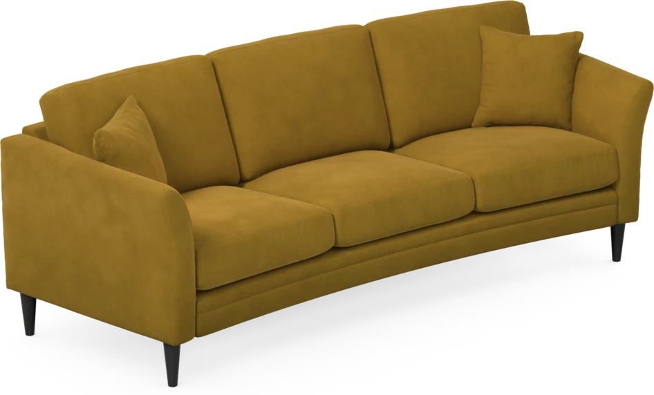 Eden - 3-sits soffa svängd - Gul