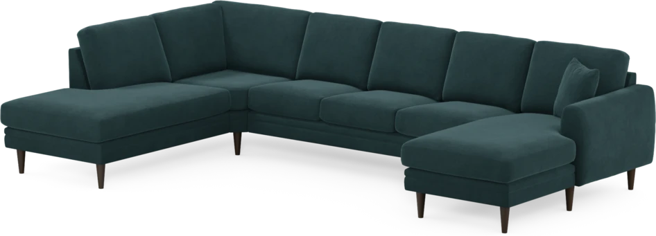 Eden - 3-sits soffa med divan vänster och schäslong höger - Blå