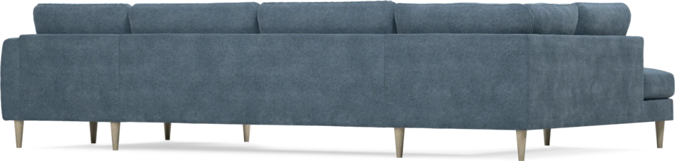 Bridge - 3-sits soffa med divan vänster och schäslong höger - Blå