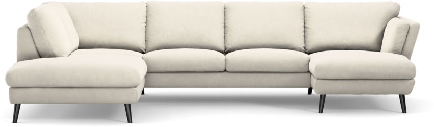 Madison Lux - 2-sits soffa med divan vänster och schäslong höger - Vit