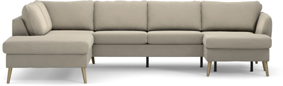 County - 3-sits soffa med divan vänster och schäslong höger - Grå