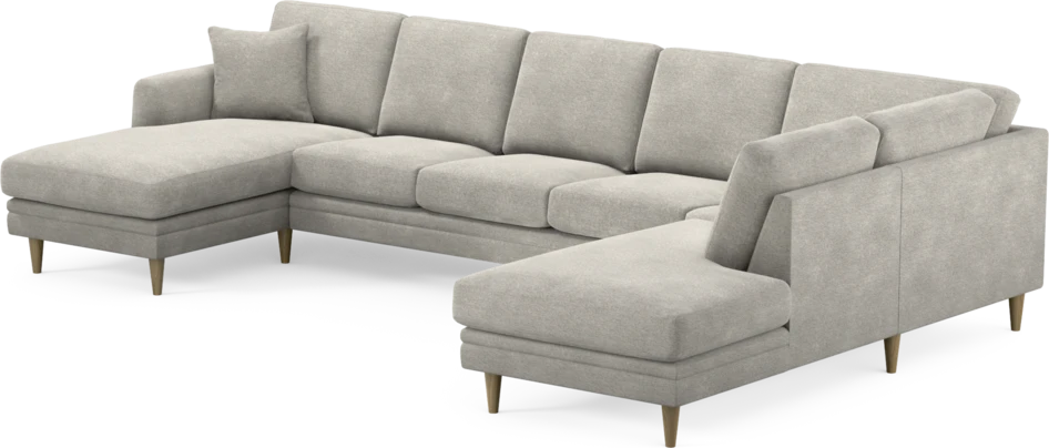 Eden - 3-sits soffa med schäslong vänster och divan höger - Grå