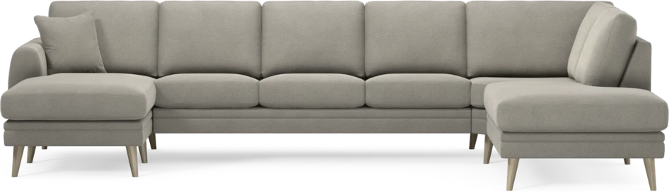 Eden - 3-sits soffa med schäslong vänster och divan höger - Grå