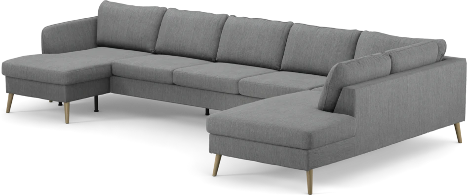 County - 4-sits soffa med schäslong vänster och divan höger - Grå
