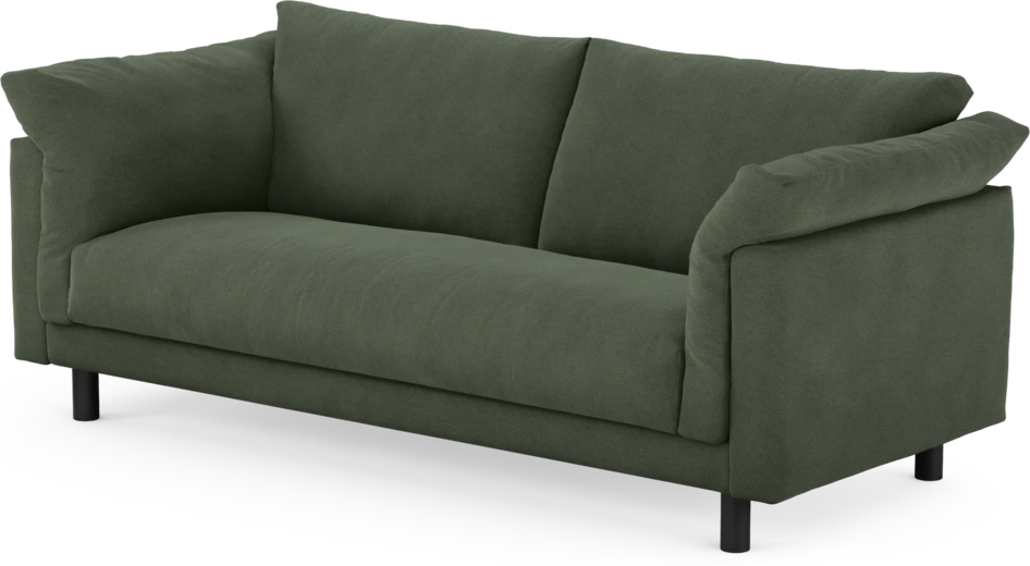 Cherrie - 2,5-sits soffa, hel dyna, fast klädsel - Grön