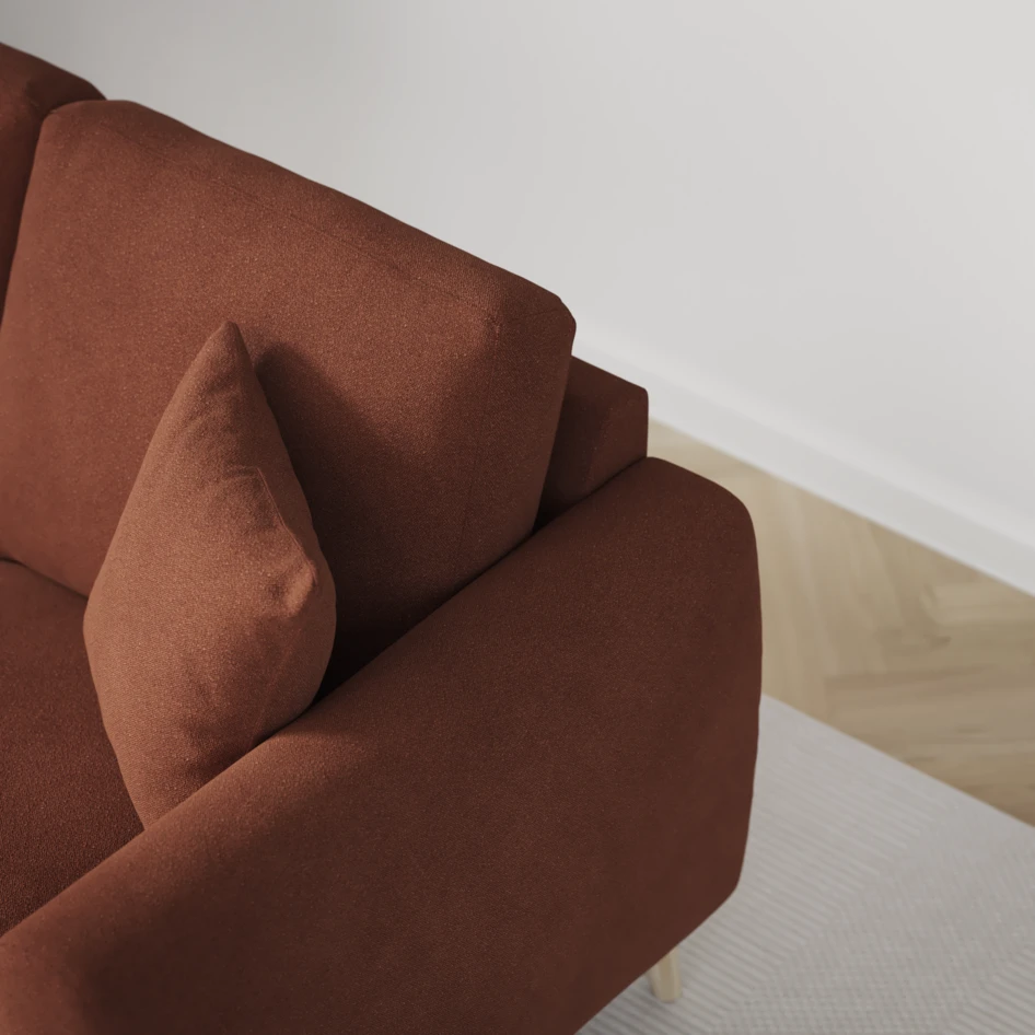 Eden - 3-sits soffa svängd - Orange