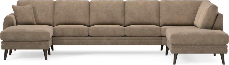 Eden - 3-sits soffa med schäslong vänster och divan höger - Beige