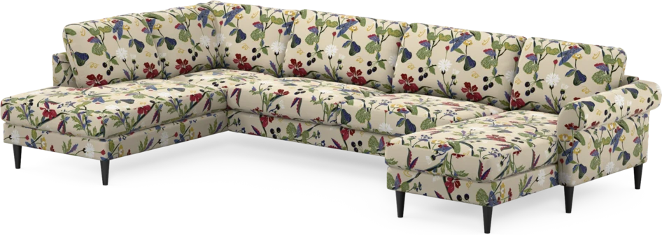 Bridge - 3-sits soffa med divan vänster och schäslong höger - Flerfärgad