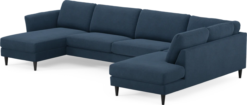 Bridge - 3-sits soffa med schäslong vänster och divan höger - Blå