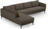 County - 3-sits soffa med divan vänster - Brun