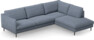 Madison Lux - 3-sits soffa med divan höger - Blå