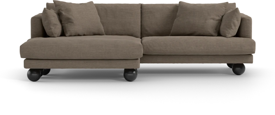 Harper - 4-sits med schäslong XL vänster - Brun