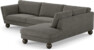 Madison Lux - 3-sits soffa med divan höger - Grå