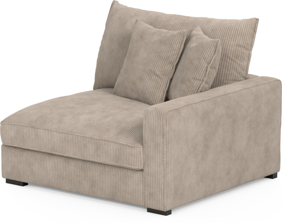 Rossi - 1,5-sits med armstöd höger - Beige
