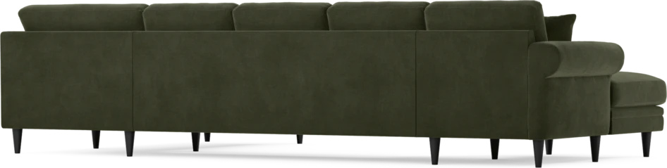 Eden - 3-sits soffa med schäslong vänster och divan höger - Grön