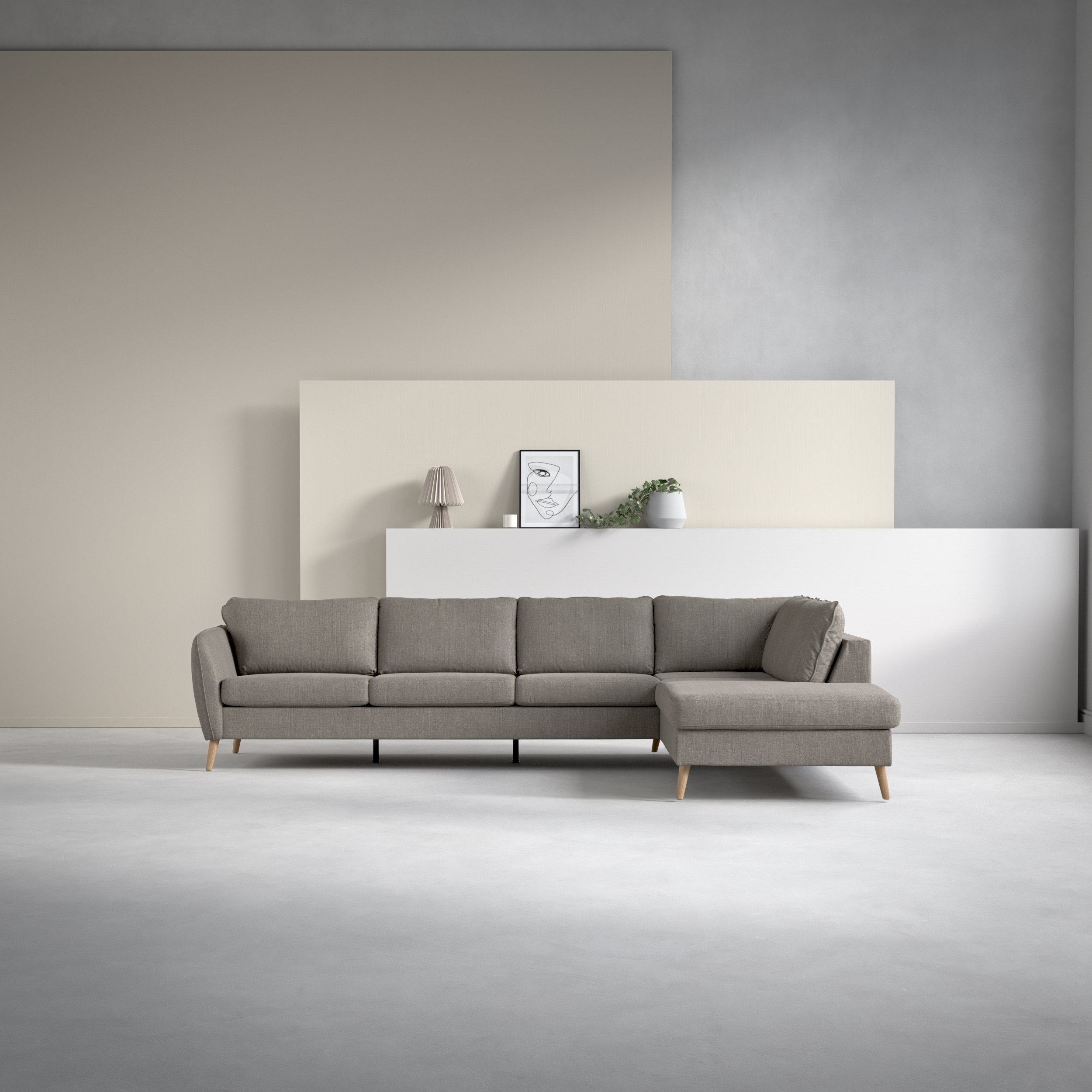County - 3-sits soffa med divan höger - inspiration