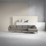 County - 3-sits soffa med divan höger - Brun