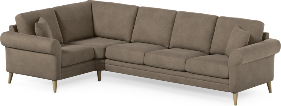 Eden - Hörnsoffa, 1+3-sits - Brun
