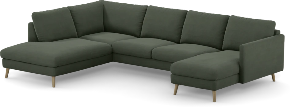 Madison Lux - 2-sits soffa med divan vänster och schäslong höger - Grön