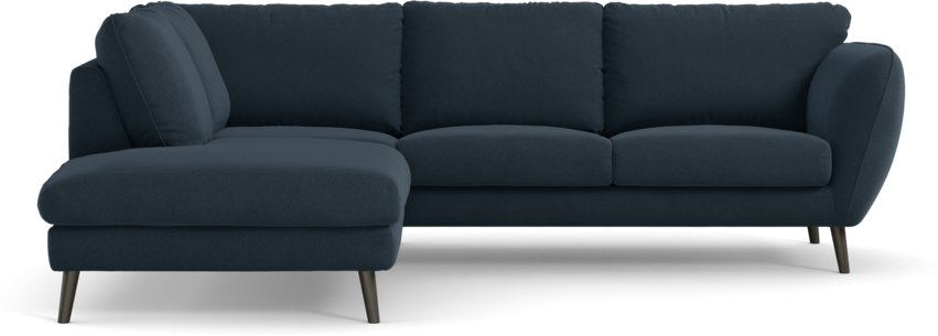 Madison Lux - 2-sits soffa med divan vänster - Blå