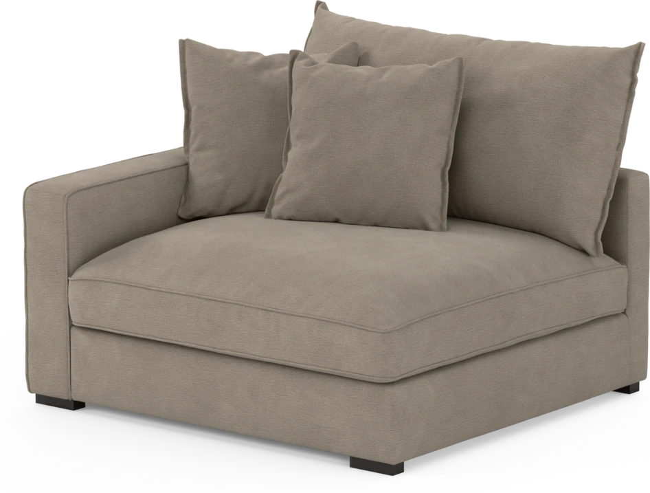 Rossi - 1,5-sits med armstöd vänster - Beige