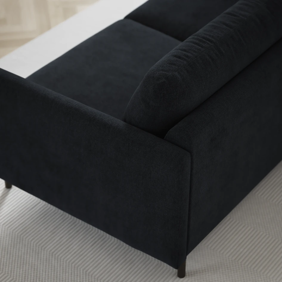 Madison Lux - 2-sits soffa med divan vänster och höger - Blå