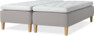 Delux Sense - Ramsäng, dubbelsäng med bäddmadrass - Grå