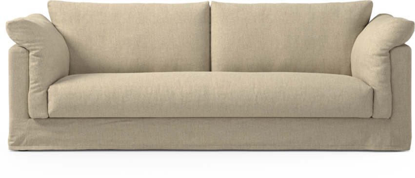 Cherrie - 3-sits soffa, hel dyna och kappa - Beige