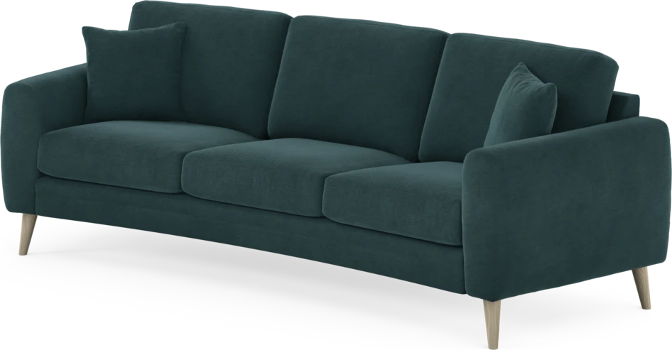 Eden - 3-sits soffa svängd - Blå