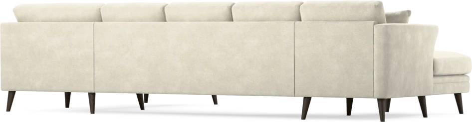 Eden - 3-sits soffa med schäslong vänster och divan höger - Vit