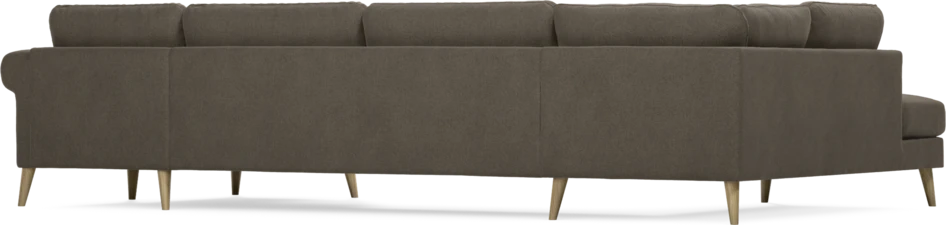 Bridge - 3-sits soffa med divan vänster och schäslong höger - Brun