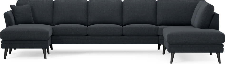 Eden - 3-sits soffa med schäslong vänster och divan höger - Blå