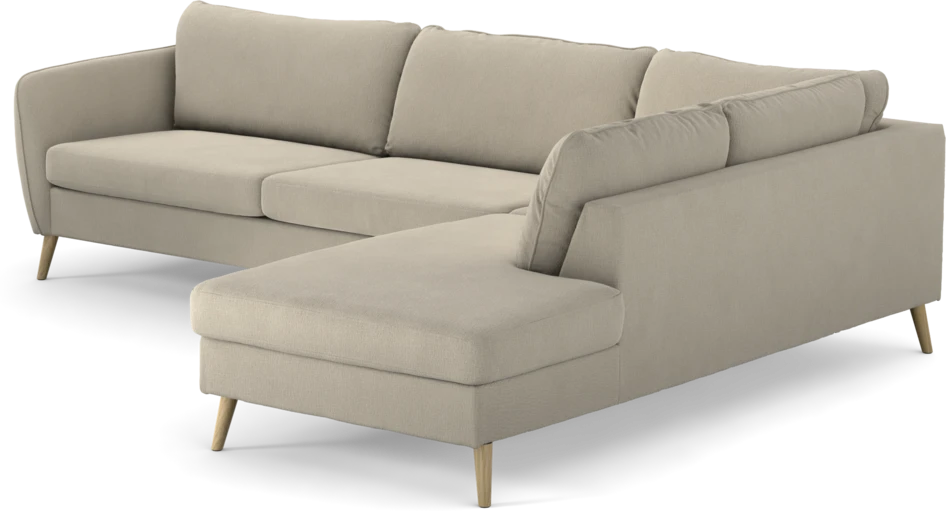 County - 2,5-sits soffa med divan höger - Grå