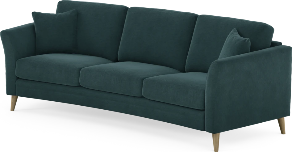 Eden - 3-sits soffa svängd - Blå