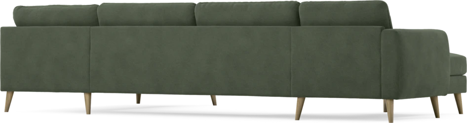 Bridge - 3-sits soffa med schäslong vänster och divan höger - Grön