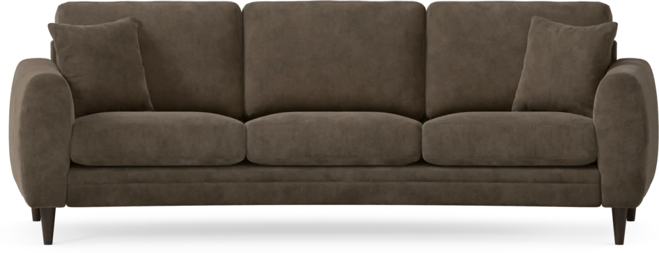 Eden - 3-sits soffa svängd - Brun