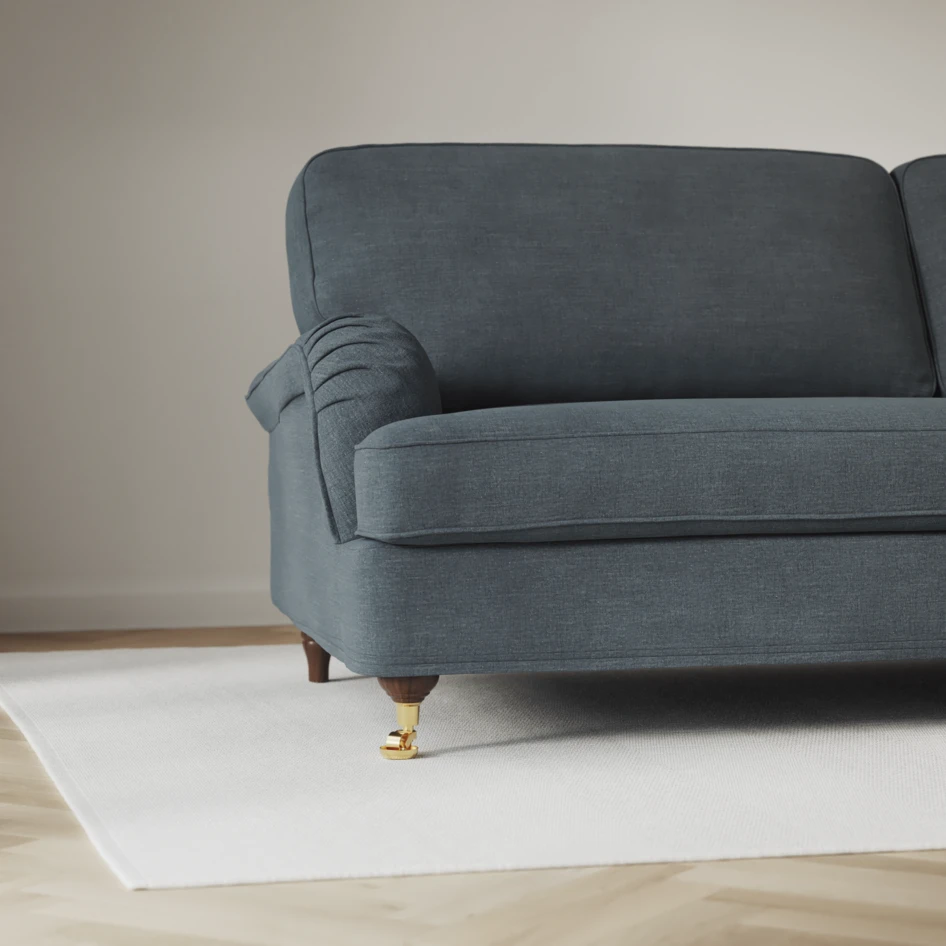 Oxford - 3-sits soffa svängd - Blå