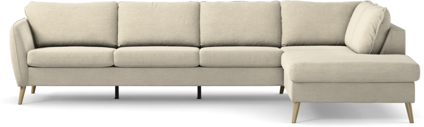 County - 3-sits soffa med divan höger - Beige