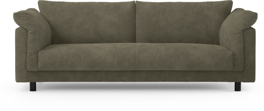 Cherrie - 3-sits soffa, hel dyna, fast klädsel - Grön