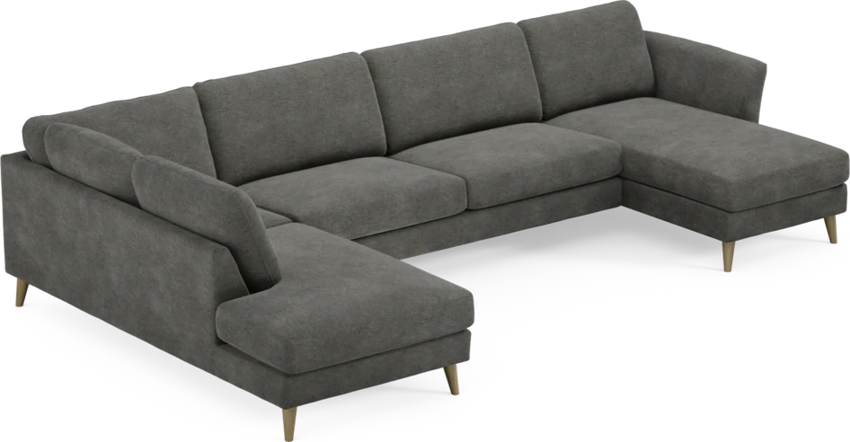 Bridge - 3-sits soffa med divan vänster och schäslong höger - Grå