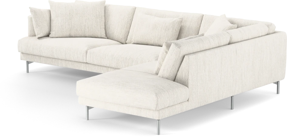 Harper - 3-sits soffa med divan höger - Vit