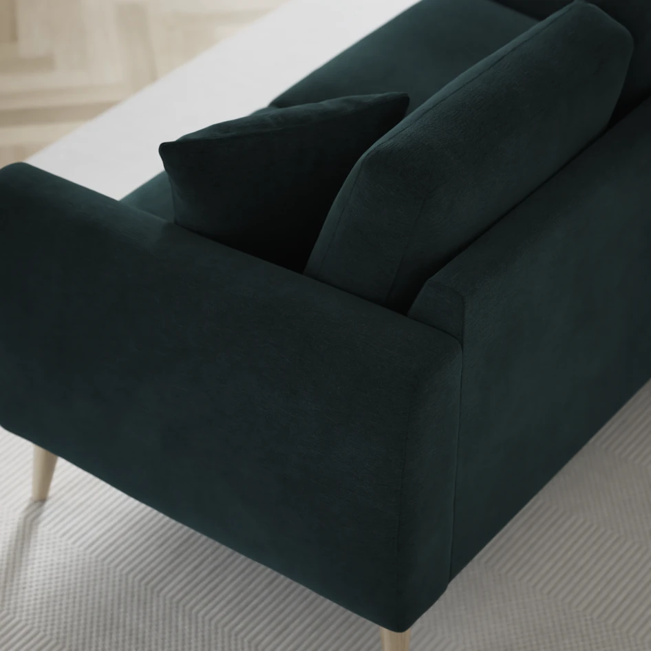 Eden - 3-sits soffa med schäslong vänster och divan höger - Blå