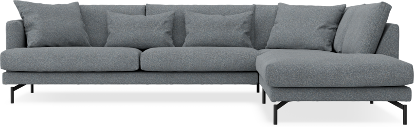 Harper - 3-sits soffa med divan höger - Blå