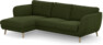Madison Lux - 2-sits soffa med schäslong vänster - Grön